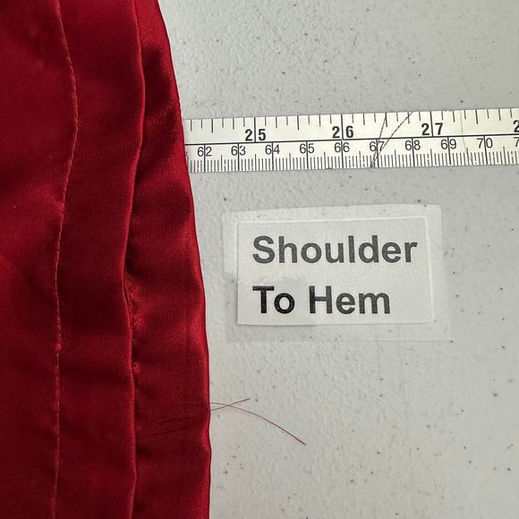 Vintage Rampage Womens Y2K Satin Top Size S‎ Red Bold Statement Peplum - Picture 6 of 7